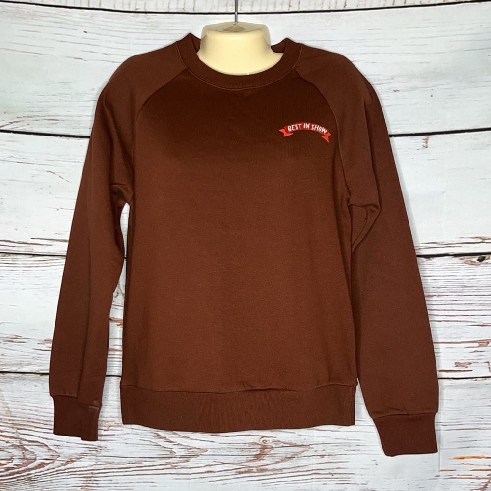 The Cuddle Collab x Target NWT Sz XS Brown Best in Show Crewneck Sweatshirt Top